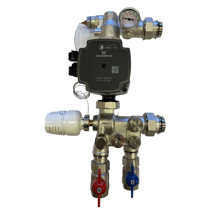 Mixing Kit with Grundfos Pump, Ball Valves & 30°C to 55°C Thermostatic Head